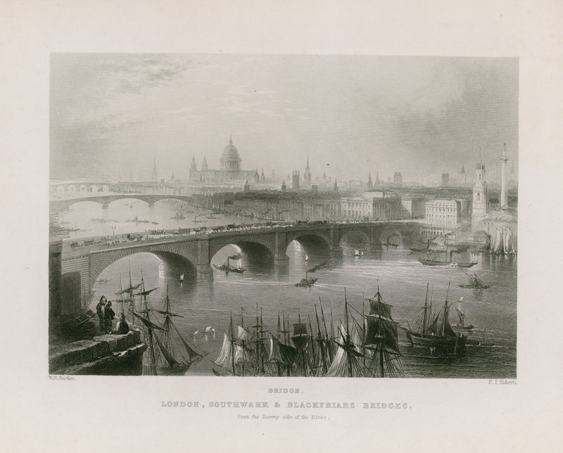 Visão geral de Londres de William H. Bartlett