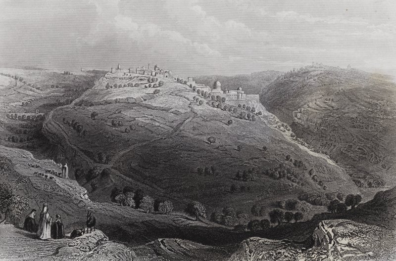 Monte Leão, Jerusalém, da Colina do Conselho do Mal de William H. Bartlett