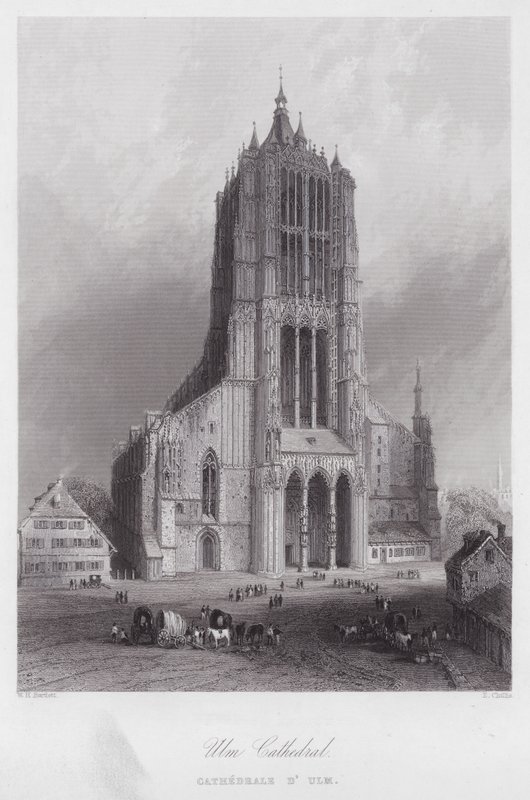 Catedral de Ulm (gravura) de William H. Bartlett