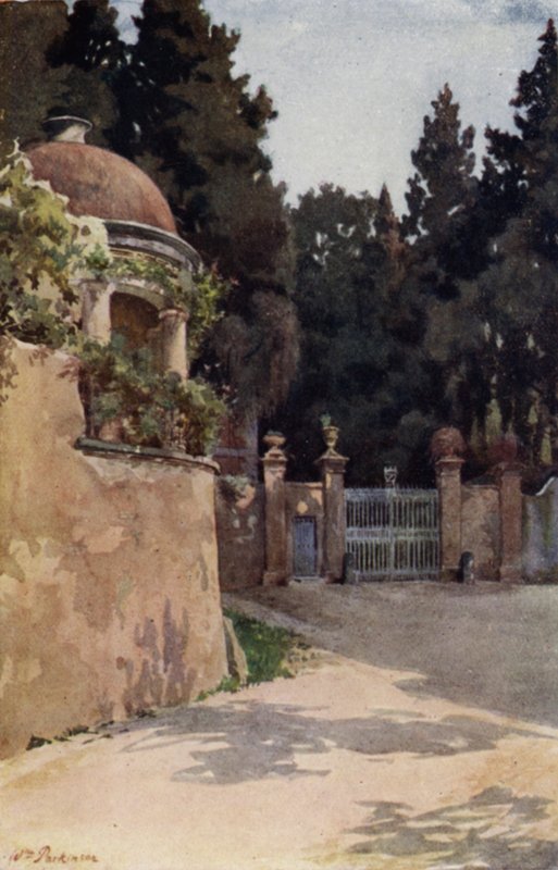 O Boboli, Florença (lito a cores) de William H. Parkinson