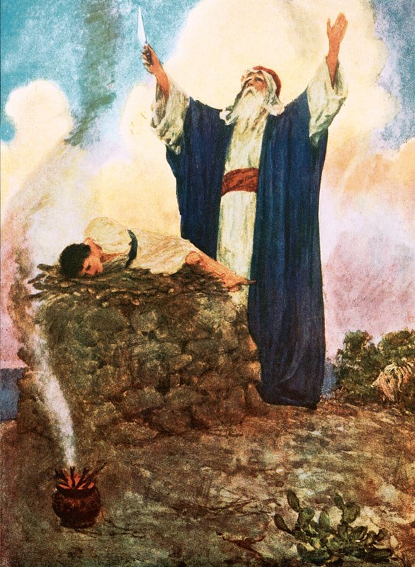 Abraão oferecendo Isaac de William Hatherell