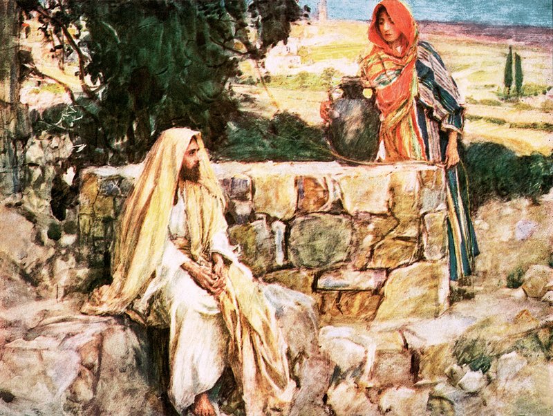 Cristo e a mulher de Samaria de William Hatherell
