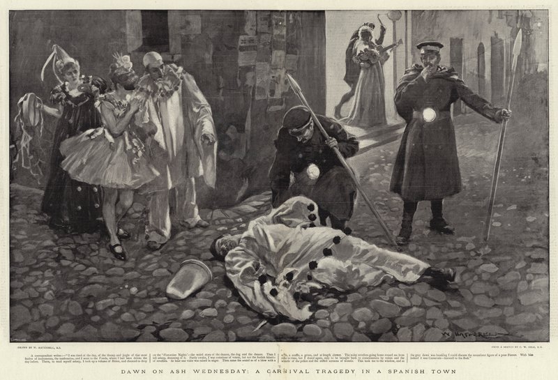 Amanhecer na quarta-feira de cinzas, uma tragédia de carnaval em uma cidade espanhola de William Hatherell