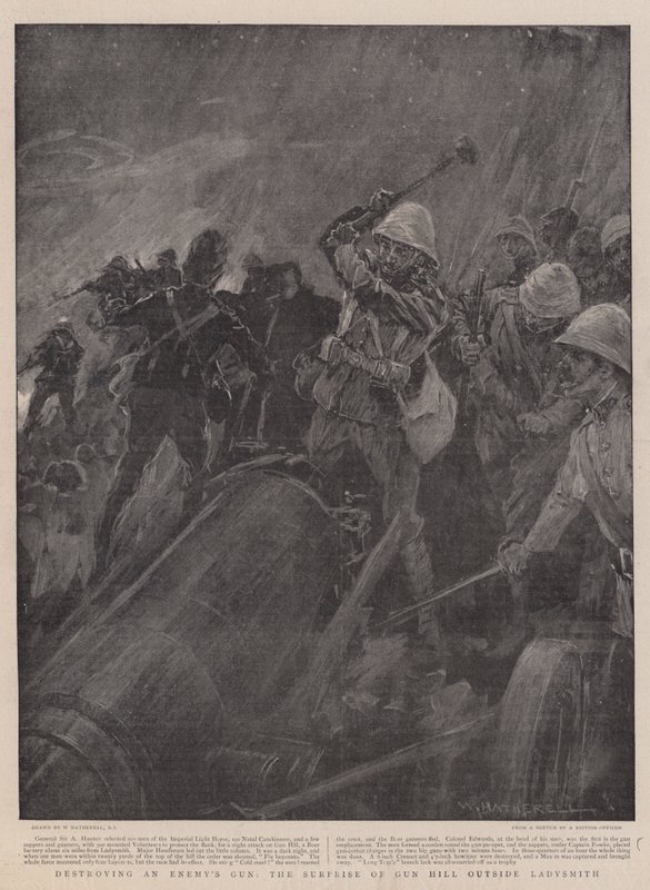 Destruindo a Arma de um Inimigo, a Surpresa de Gun Hill nos arredores de Ladysmith de William Hatherell