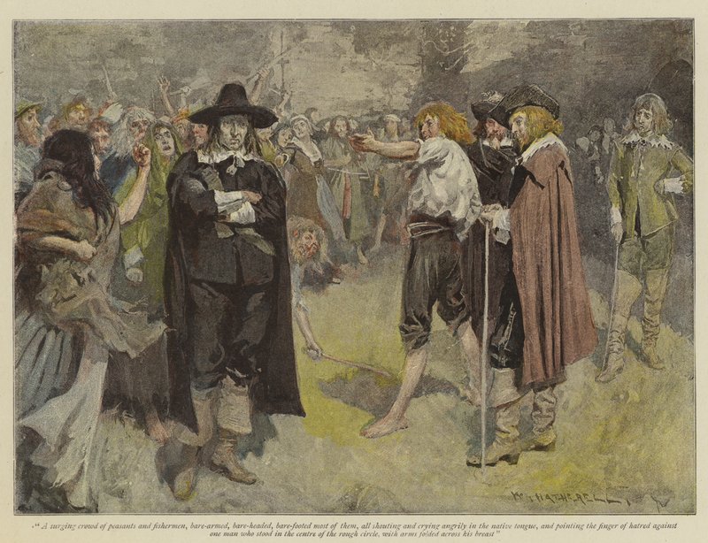Ilustração para A Vingança de Dungarvan, de E Lester Arnold (chromolitho) de William Hatherell