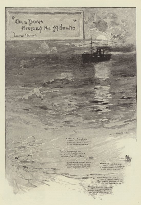 Em um poema cruzando o Atlântico, por Lewis Morris de William Hatherell