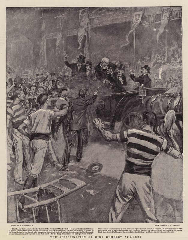 O Assassinato do Rei Humberto em Monza de William Hatherell