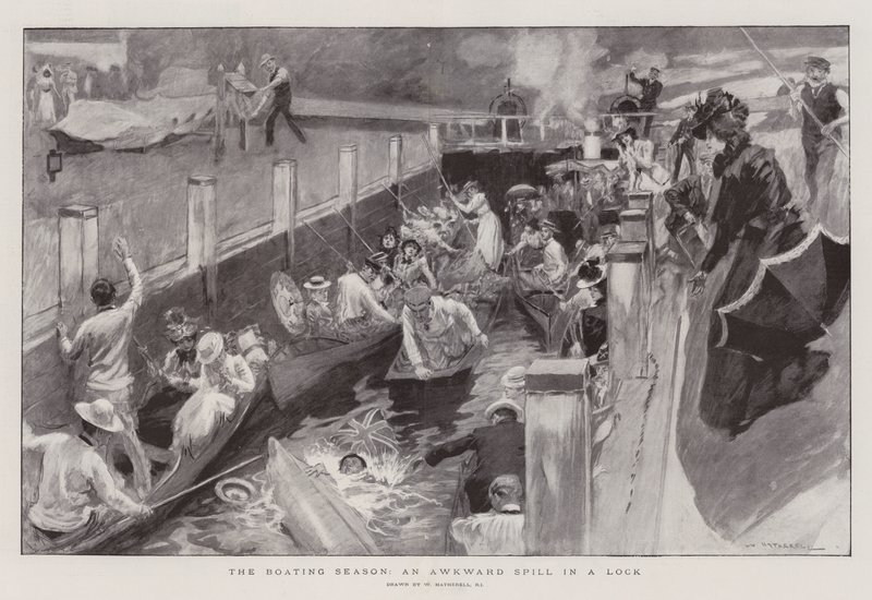 A temporada de barco, um derramamento desajeitado em um bloqueio de William Hatherell