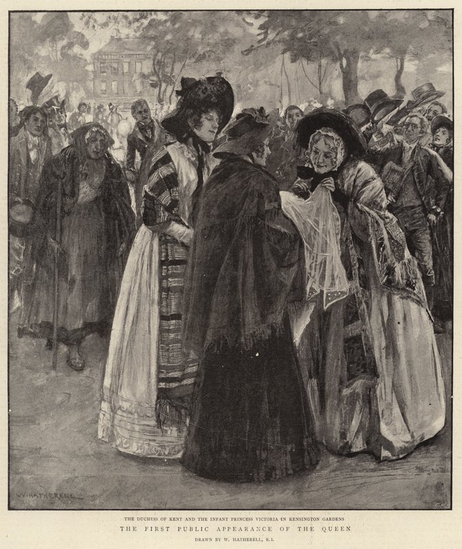 A primeira aparição pública da rainha de William Hatherell