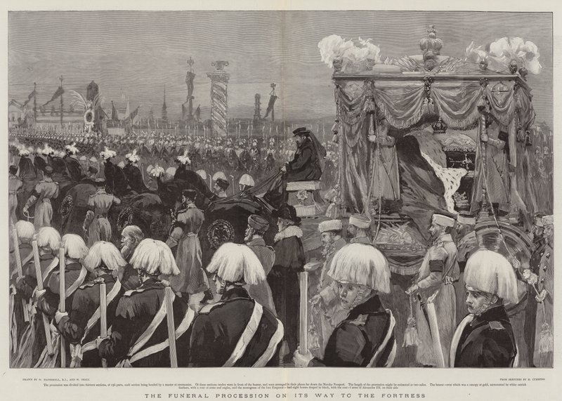 A procissão fúnebre a caminho da fortaleza de William Hatherell