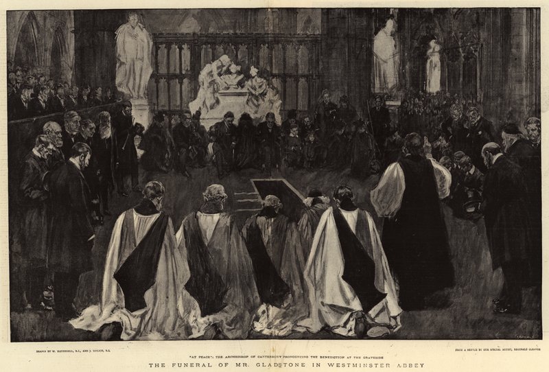 O funeral do Sr. Gladstone na Abadia de Westminster de William Hatherell