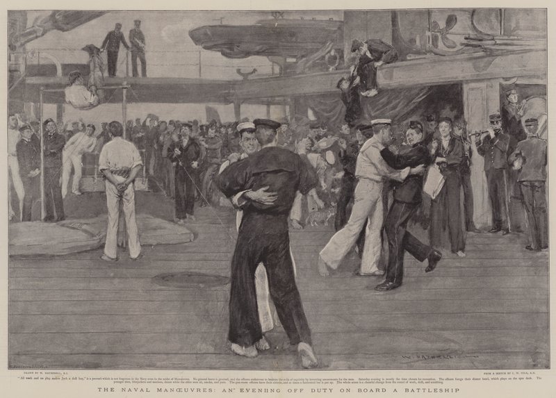 As manobras navais, uma noite de folga a bordo de um navio de guerra de William Hatherell