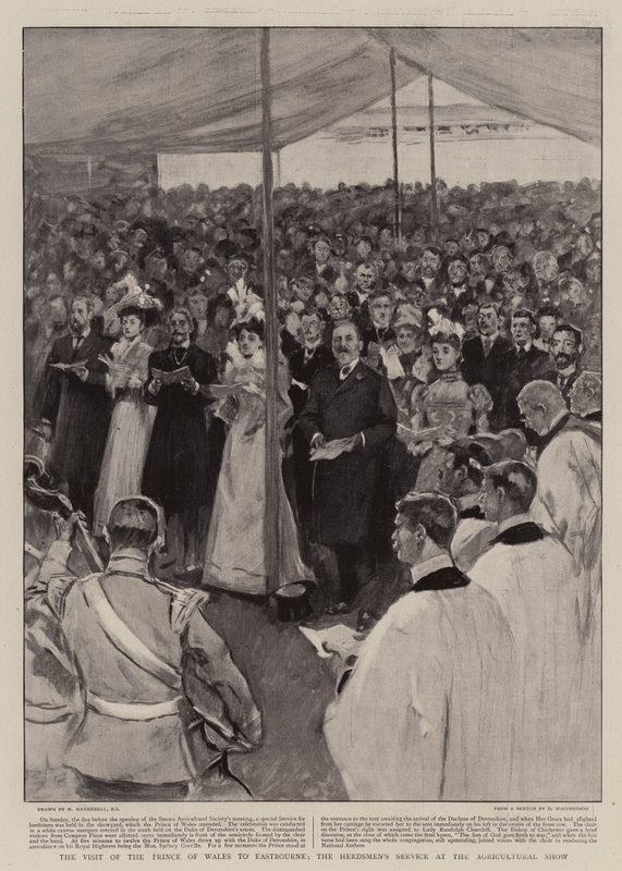 A visita do Príncipe de Gales a Eastbourne, o serviço dos pastores no Agricultural Show de William Hatherell