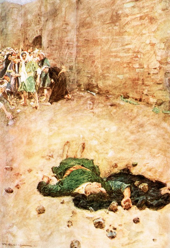 O apedrejamento de Estêvão de William Hatherell