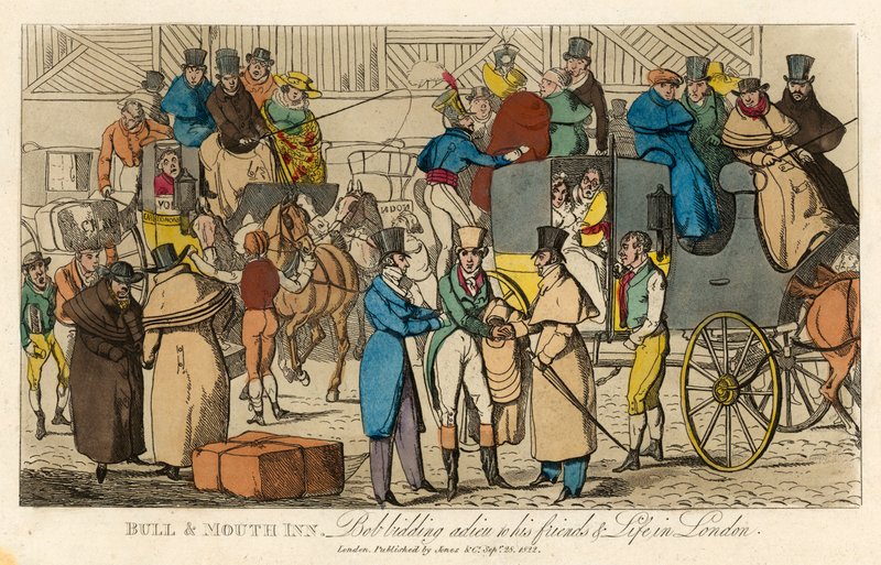 Bull and Mouth Inn: Bob dando adeus a seus amigos e à vida em Londres de William Heath