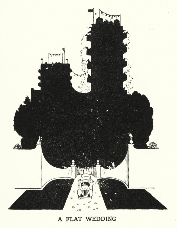 Um Casamento Flat (litho) de William Heath Robinson