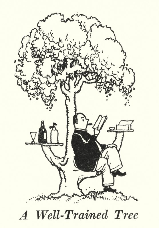 Uma árvore bem treinada (litho) de William Heath Robinson