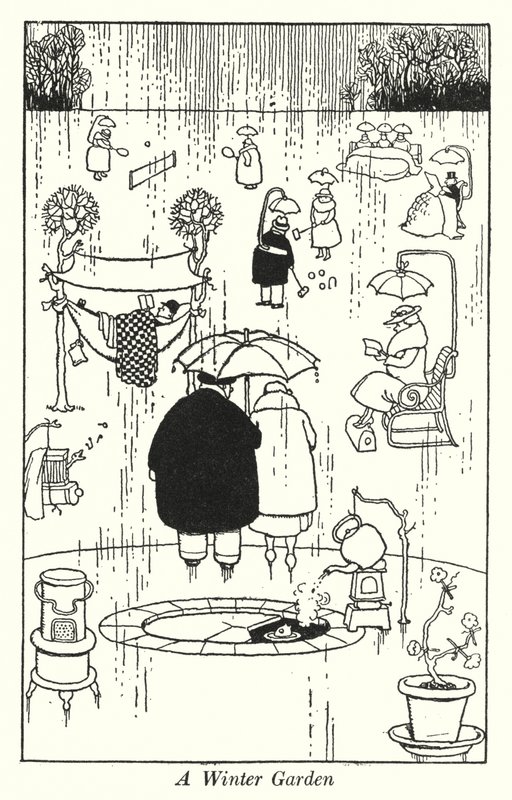 Um Jardim de Inverno (litografia) de William Heath Robinson