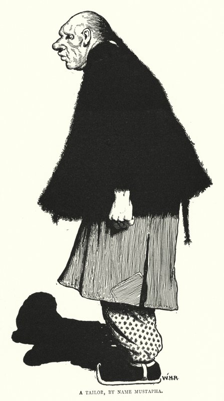 Um alfaiate, de nome Mustapha (gravura) de William Heath Robinson