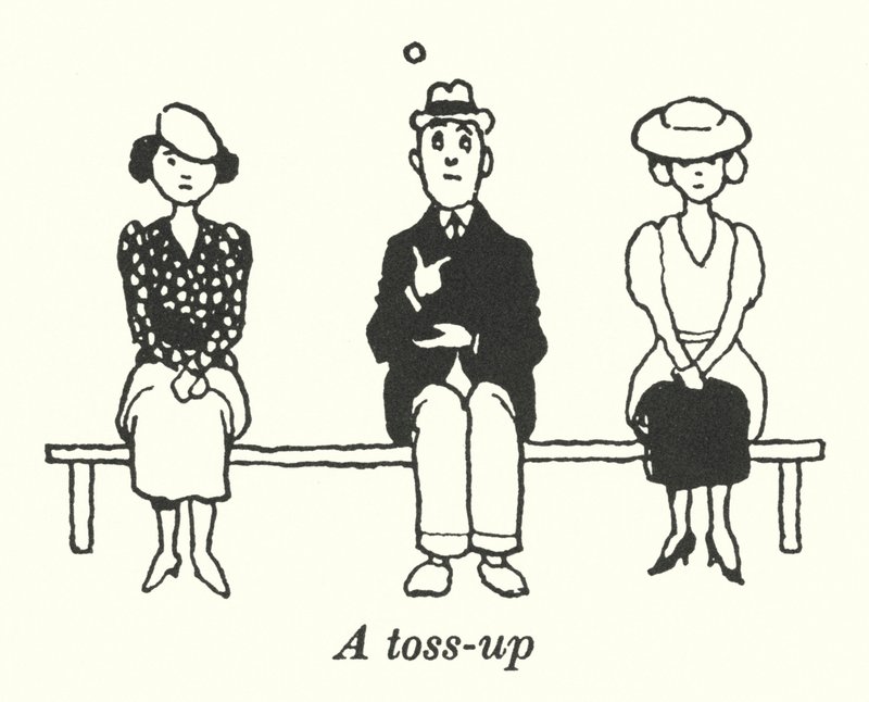 Um toss-up (litho) de William Heath Robinson