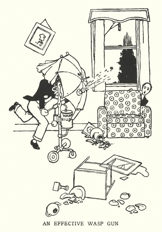 Uma Pistola de Vespa Eficaz (litho) de William Heath Robinson