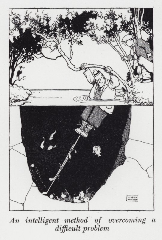 Um método inteligente para superar um problema difícil (litho) de William Heath Robinson