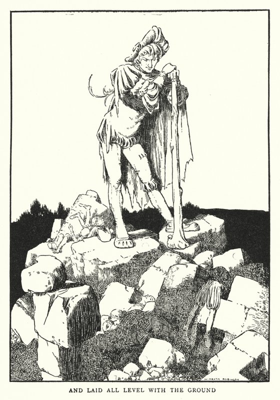 E colocado a todo o nível com o chão (litho) de William Heath Robinson