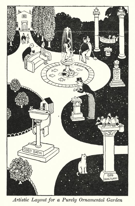 Layout Artístico para um Jardim Puramente Ornamental (litho) de William Heath Robinson