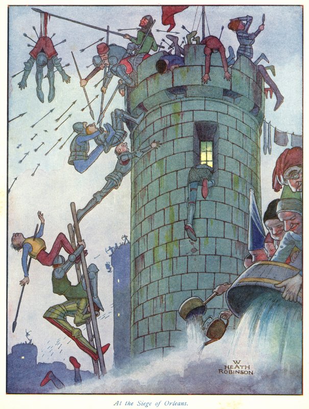 No cerco de Orleans de William Heath Robinson