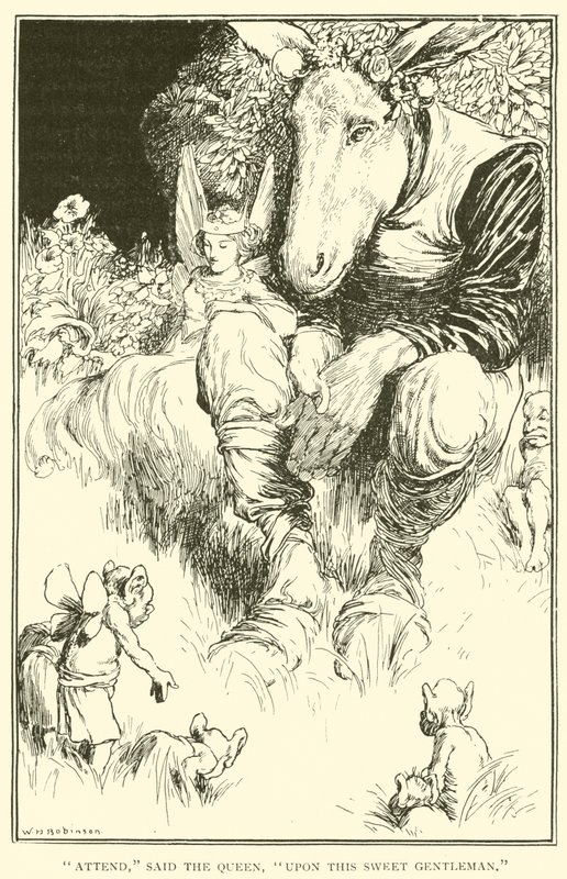 Atender, disse a rainha, sobre este doce cavalheiro de William Heath Robinson