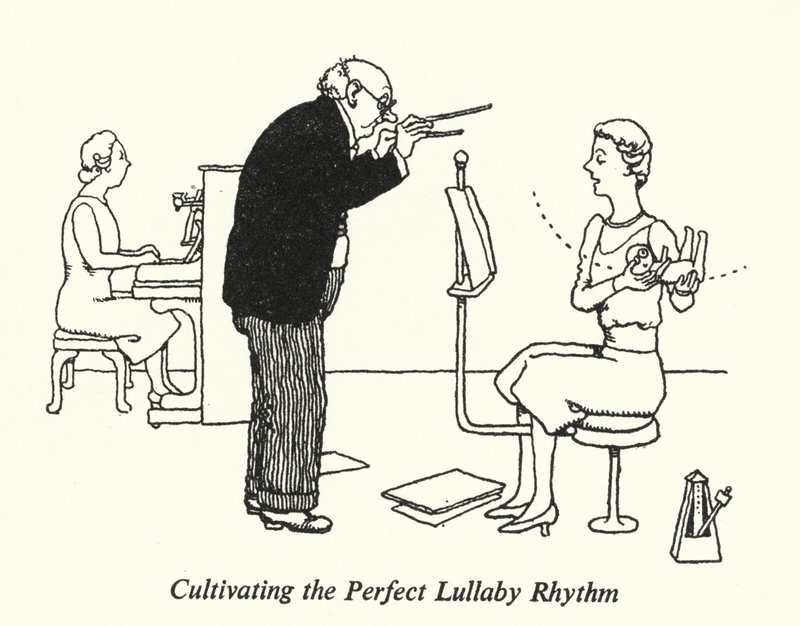 Cultivando o Ritmo Perfeito da Canção de Ninar (litho) de William Heath Robinson