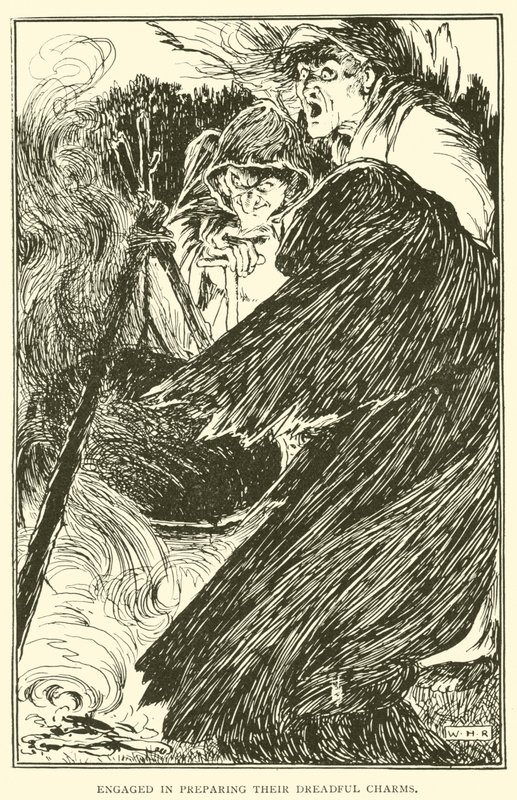 Envolvido na preparação de seus encantos terríveis de William Heath Robinson
