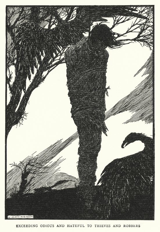 Exceder odioso e odioso aos ladrões e assaltantes (litho) de William Heath Robinson