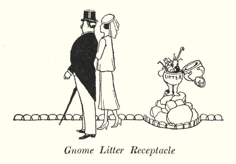 Receptáculo de Ninhada de Gnomo (litho) de William Heath Robinson