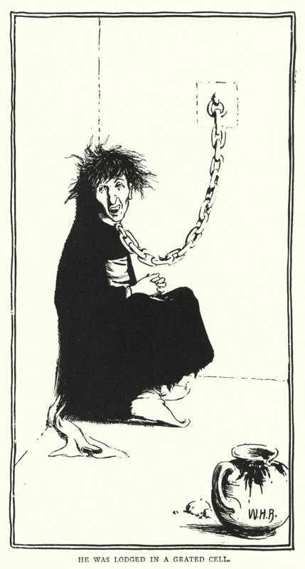 Estava alojado numa cela ralada (gravura) de William Heath Robinson