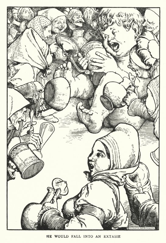 Ele cairia em um extasie (litho) de William Heath Robinson