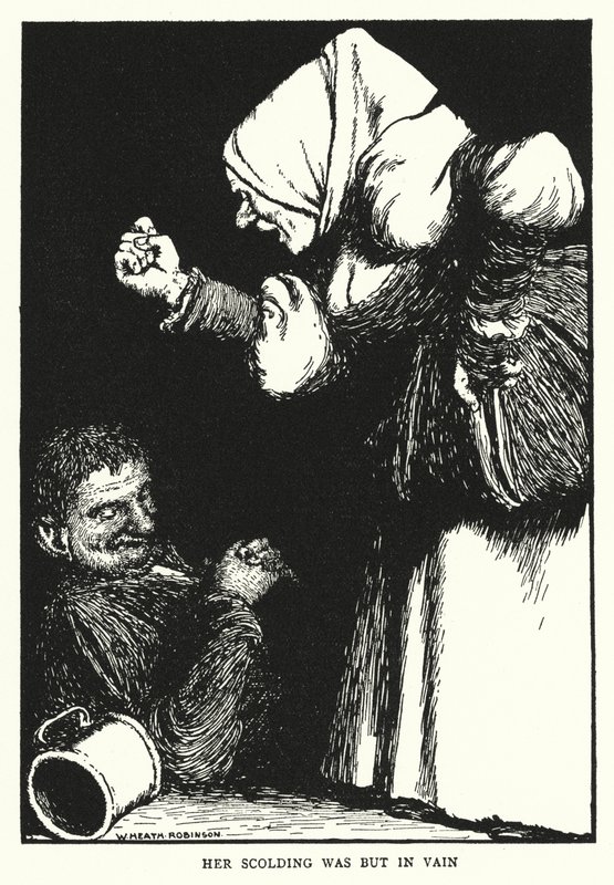 A sua repreensão foi em vão (litho) de William Heath Robinson