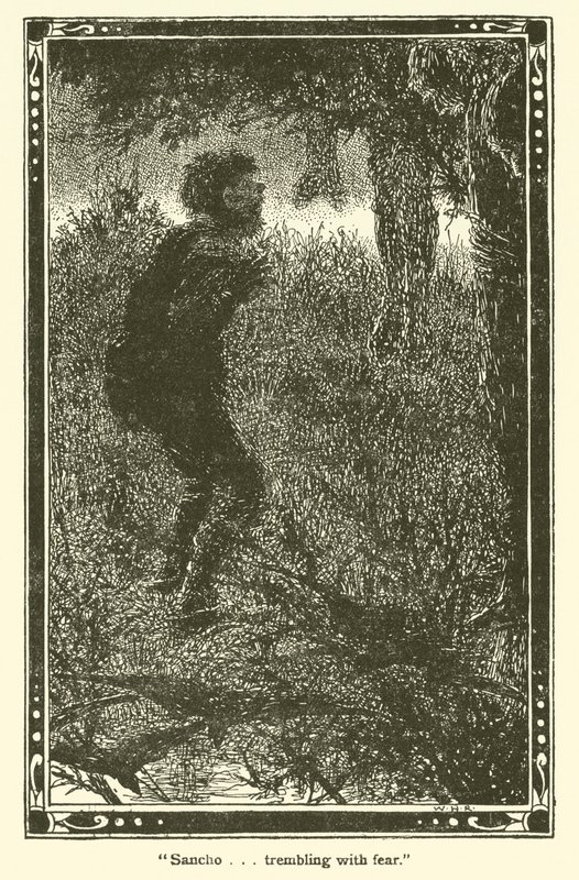 Ilustração para Dom Quixote (litho) de William Heath Robinson