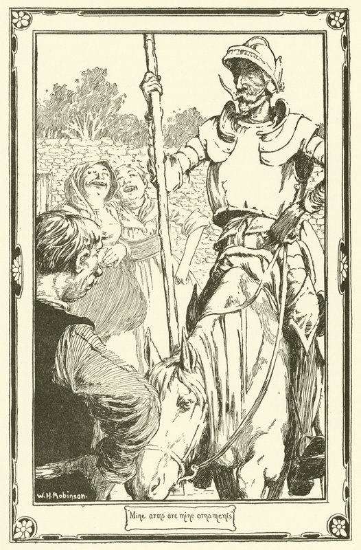 Ilustração para Dom Quixote (litho) de William Heath Robinson
