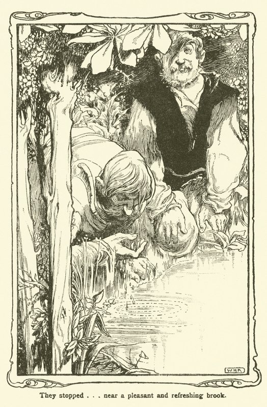 Ilustração para Dom Quixote (litho) de William Heath Robinson
