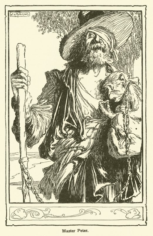 Ilustração para Dom Quixote (litho) de William Heath Robinson