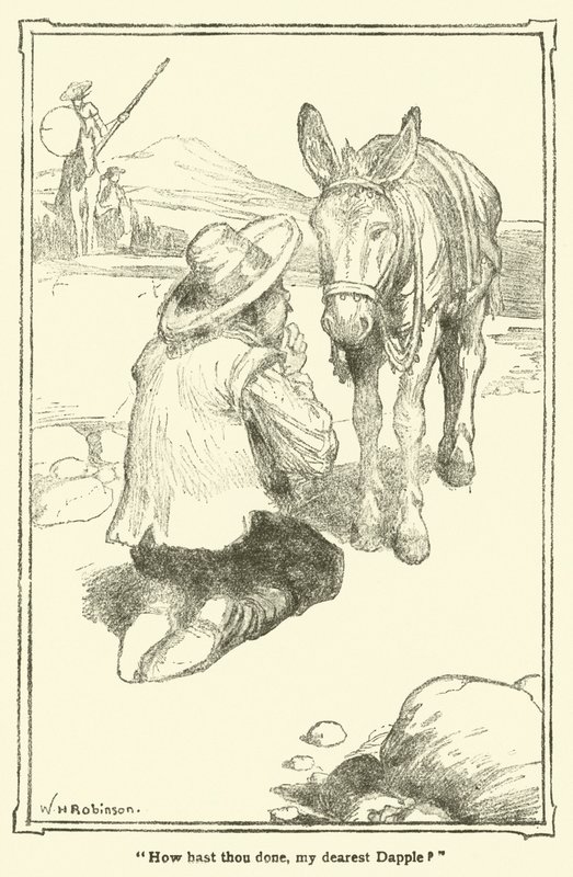 Ilustração para Dom Quixote (litho) de William Heath Robinson