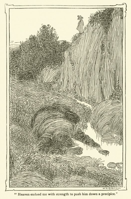 Ilustração para Dom Quixote (litho) de William Heath Robinson