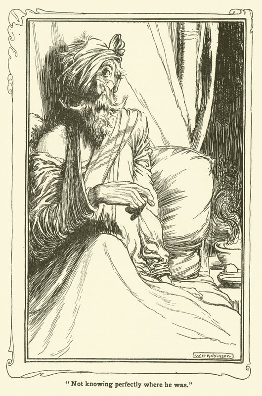 Ilustração para Dom Quixote (litho) de William Heath Robinson