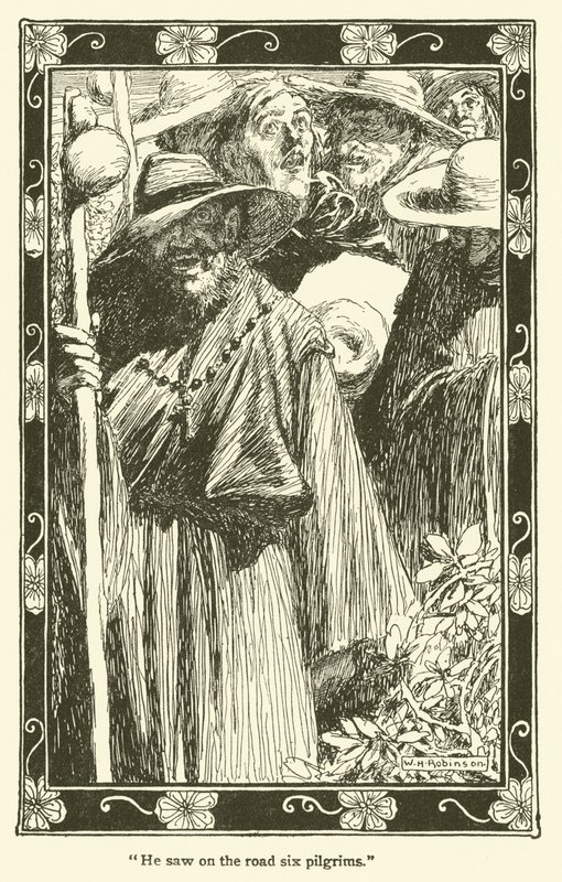 Ilustração para Dom Quixote (litho) de William Heath Robinson