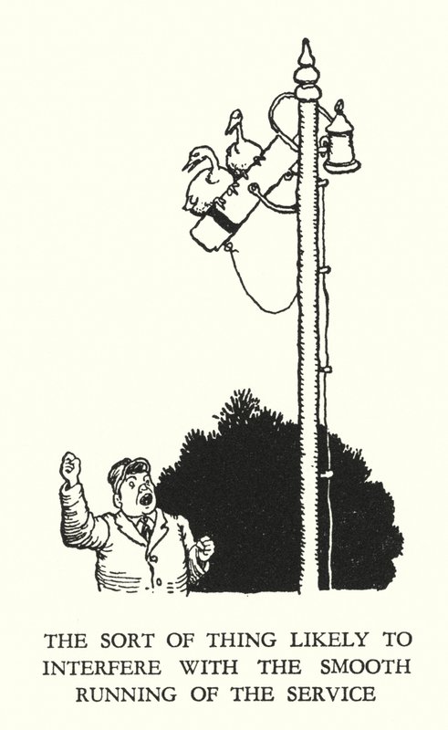 Ilustração para a Ribaldry Ferroviária de W Heath Robinson (litho) de William Heath Robinson