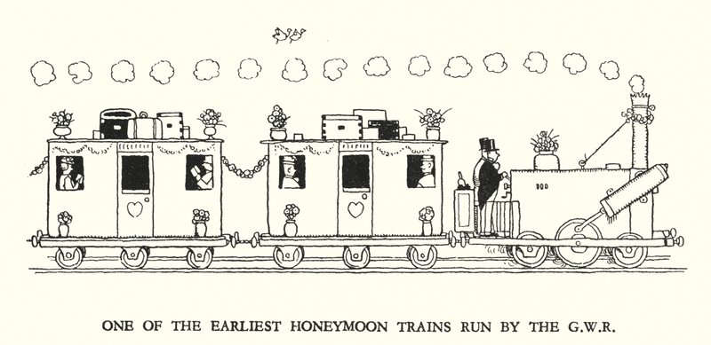 Ilustração para a Ribaldry Ferroviária de W Heath Robinson (litho) de William Heath Robinson