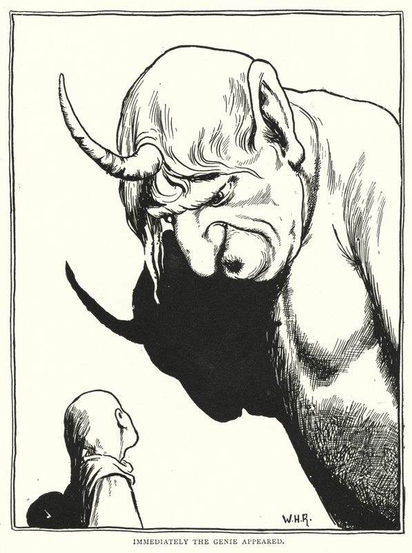 Imediatamente o génio apareceu (gravura) de William Heath Robinson