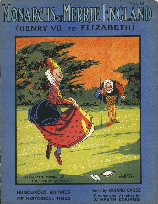 Rainha Elizabeth, ouço a morte de Queen Mary de William Heath Robinson