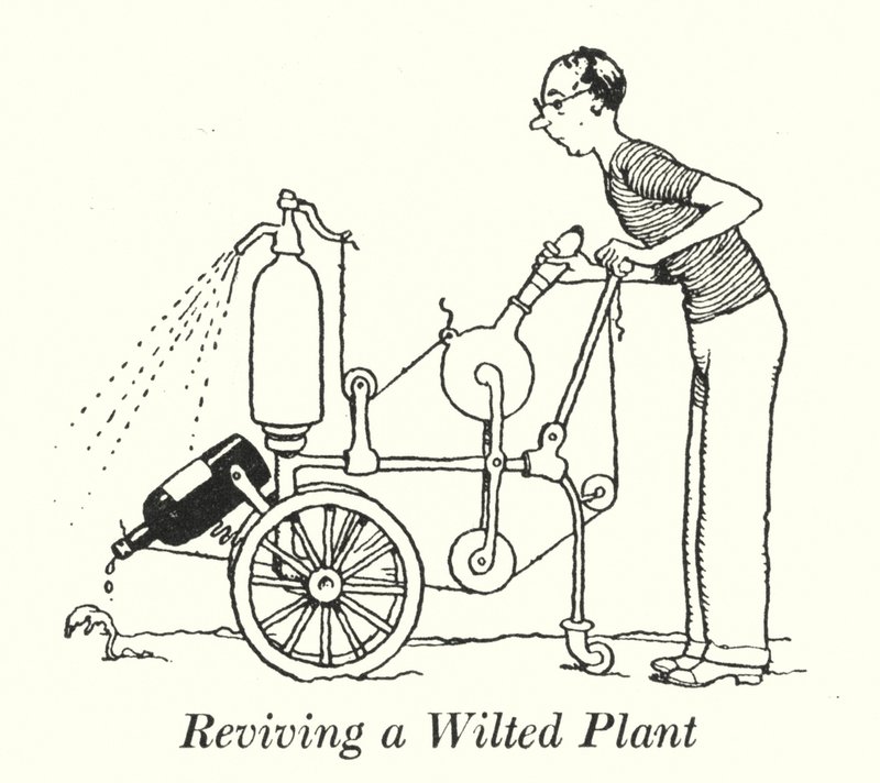 Reavivando uma Planta Desejada (litho) de William Heath Robinson